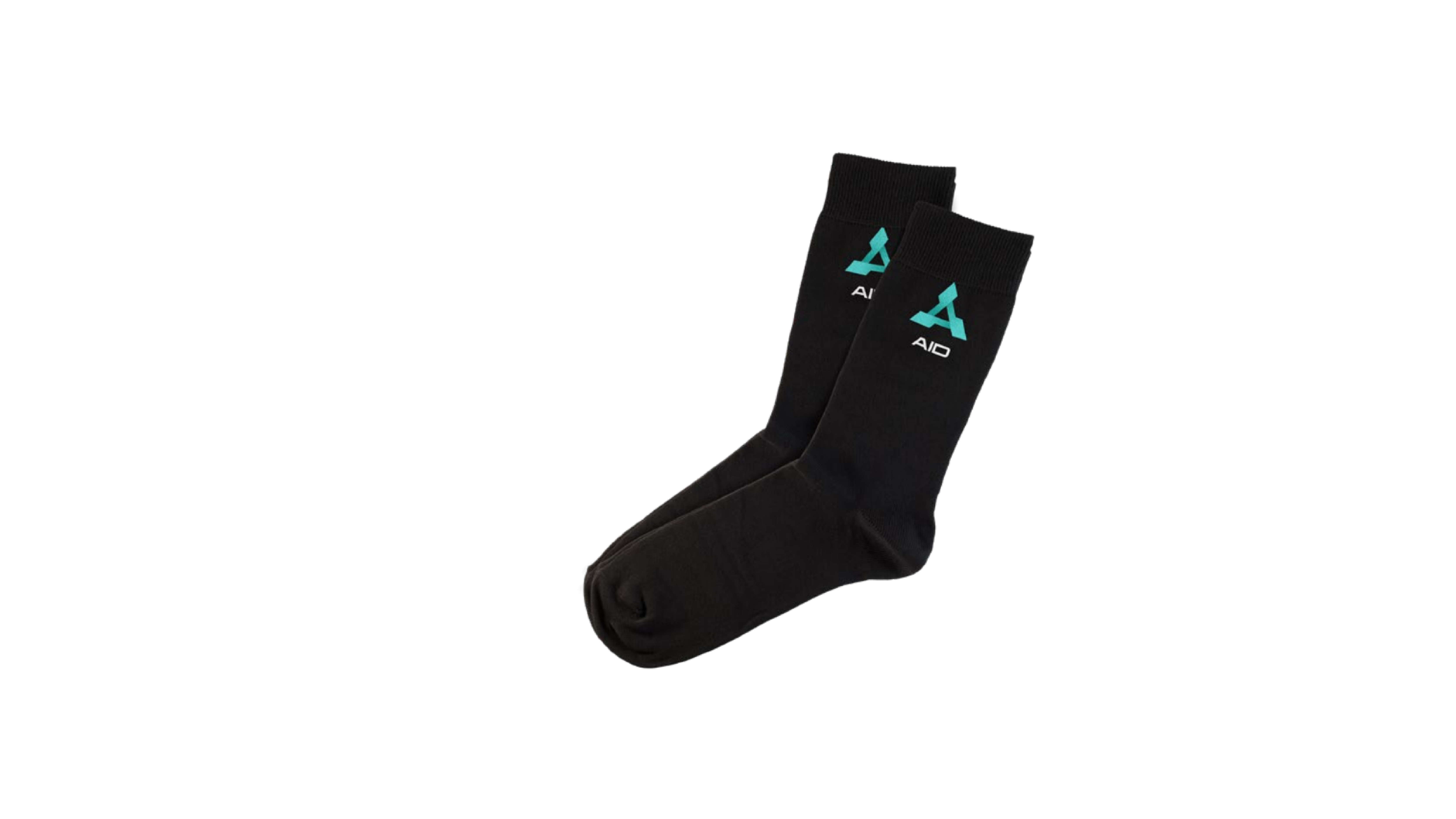 AID Mid-Calf Black Cotton Socks